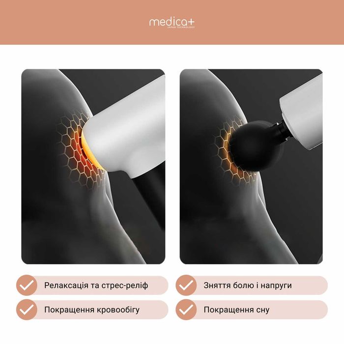 Массажер  перкуссионный  масажер  Medica+ MassHand Pro 4.0НОВИЙ