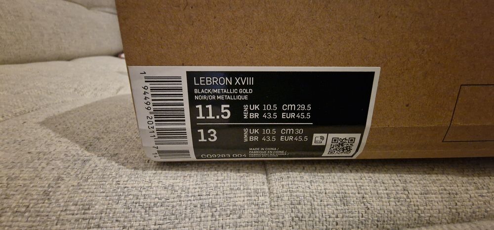 Nike Lebron XVIII, Lakers, 45,5/11,5, stan idealny