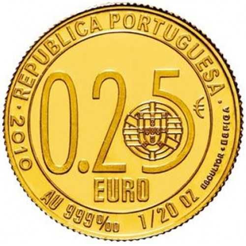 Luís de Camões – moeda de 1/4€ em ouro - 2010