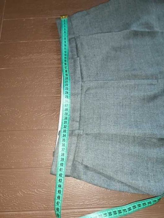 486. Szare spodnie damskie szerokie nogawki rozmiar L