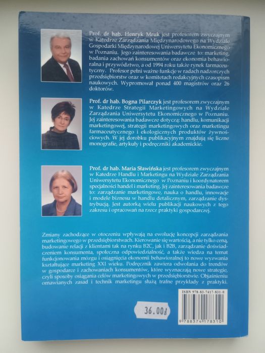 Książka "Marketing. Koncepcje, strategie, trendy". Henryk Mruk, Bogna Pilarczyk, Maria Sławińska.