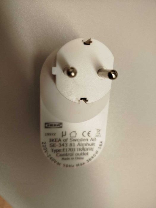IKEA TRÅDFRI E1703 розумна розетка Zigbee (контрольна вилка) 16A/3840Вт