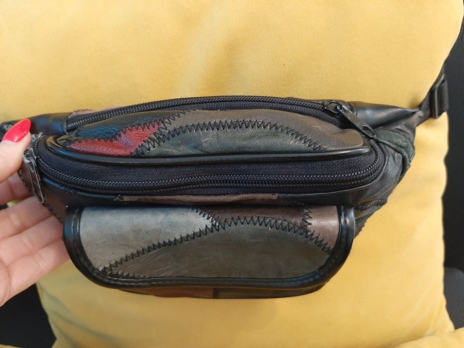 Skórzana męska nerka saszetka skóra naturalna