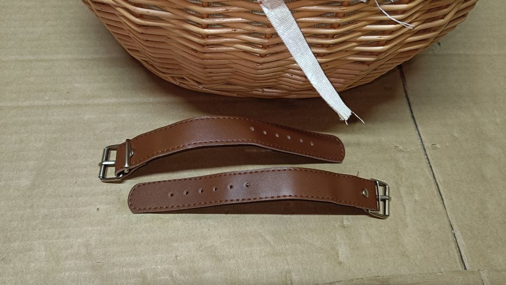 Koszyk rowerowy przedni z wikliny dla psa lub kota