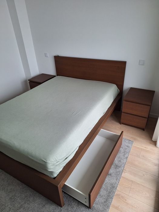 Conjunto quarto ikea MALM castanho