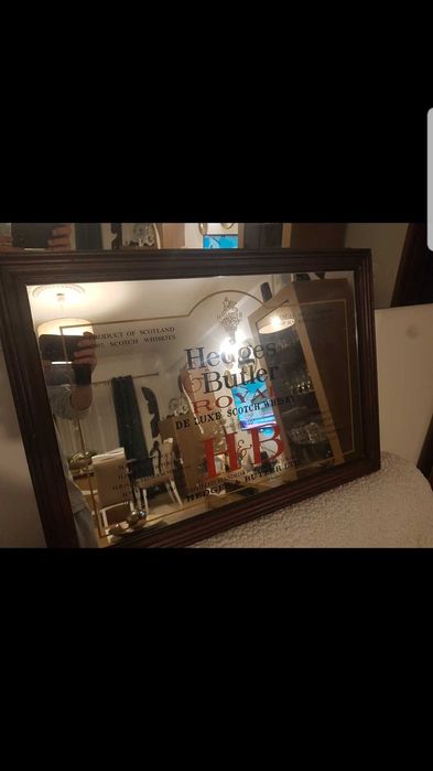Espelho Publicitário Muito Antigo Hedges Buttler Whisky