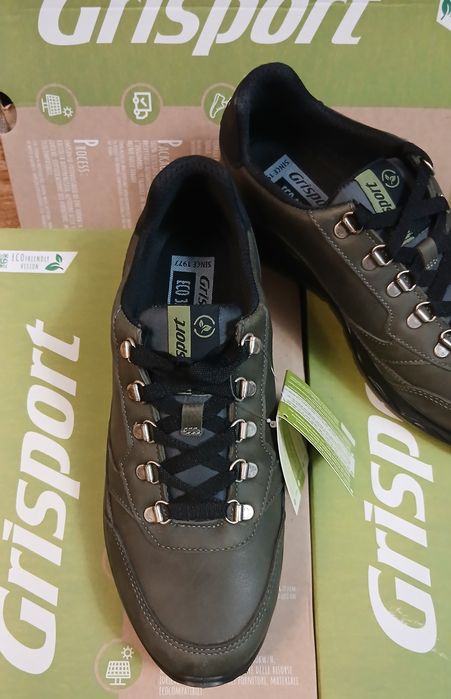 Шкіряні кросівки grisport 44209n123 колір хакі
