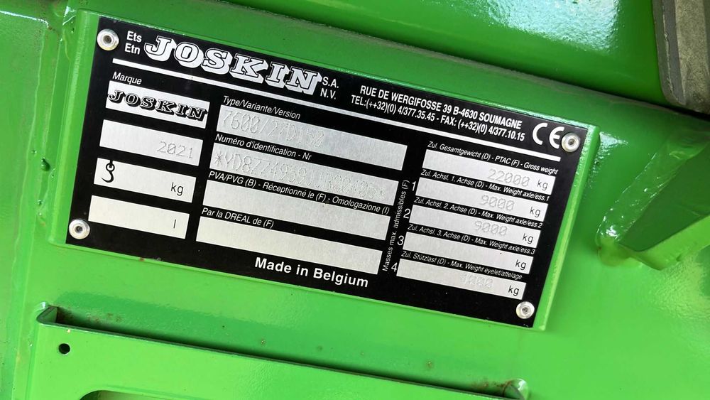 Przyczepa Joskin Drakkar 7600/27D 150