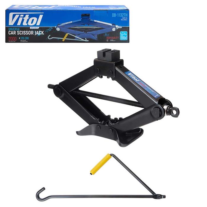 Домкрат гвинтовий 2 т ST-113/гумовий упор  120-390мм