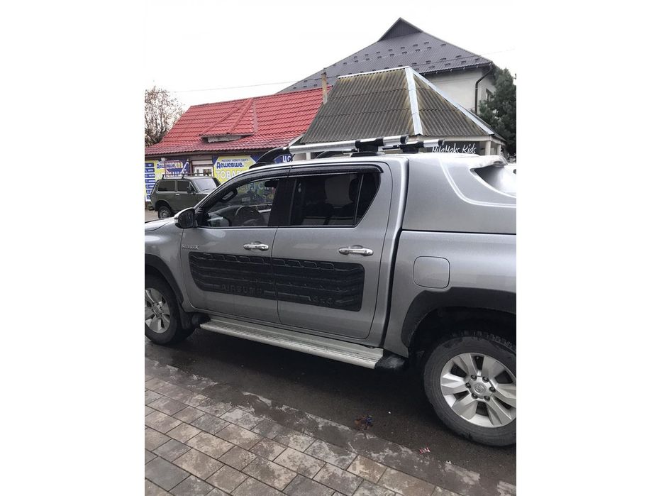 Рейлинги с перемычками для Toyota Hilux 2015- гг. Erkul Алюминий (2 шт)
