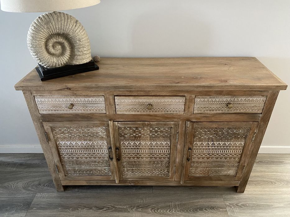 Conjunto de mobilia sala madeira maciça