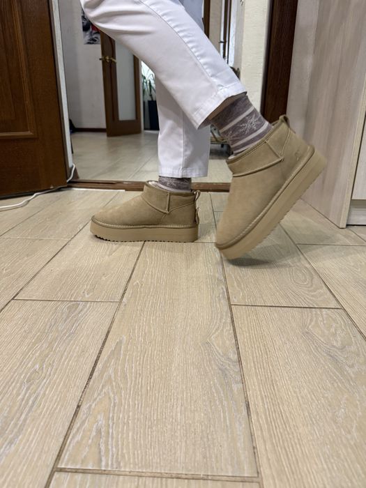 Угги Jack Wills бежевый замшевые на платформе