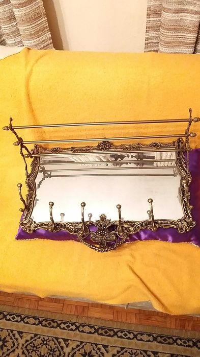 cabide ou bengaleiro com espelho vintage 2