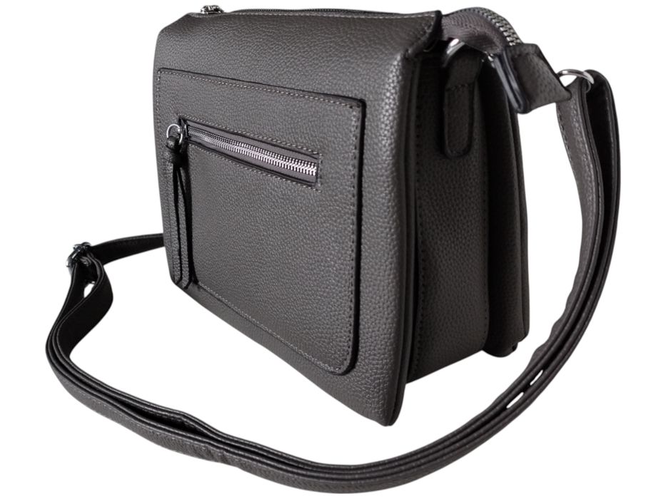 Miejska Mała Listonoszka Na Ramię, Torebka Damska, Kolor Szary