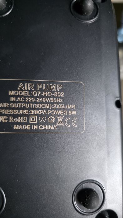 NR 17 5W Regulowana Pompa Napowietrzająca do Akwarium