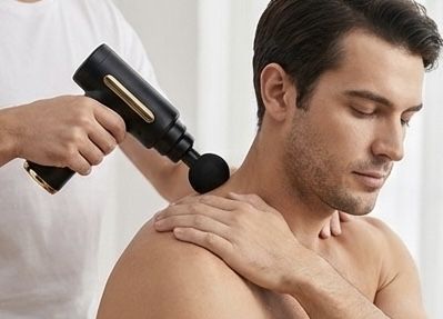 Dispositivo massageador a bateria e com 4 cabeças