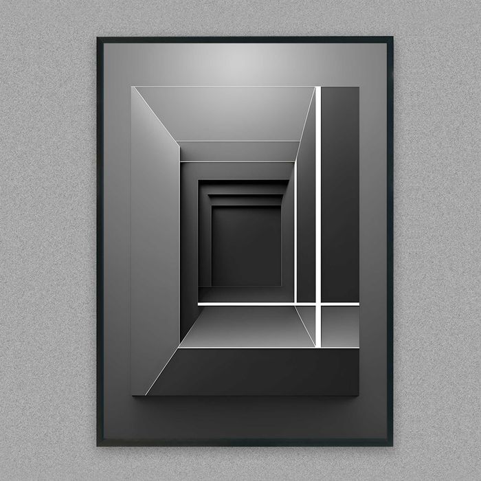 plakat abstrakcja 3d, plakat obraz do pokoju trójwymiarowa abstrakcja