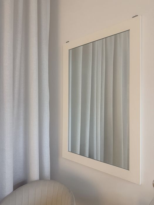 Lustro wiszące biała rama