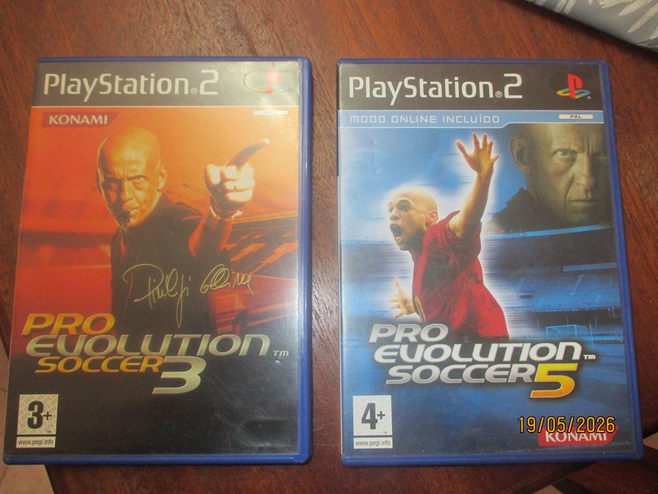 2 Jogos para Playstation 2 - Pro evolution soccer 3 e 5