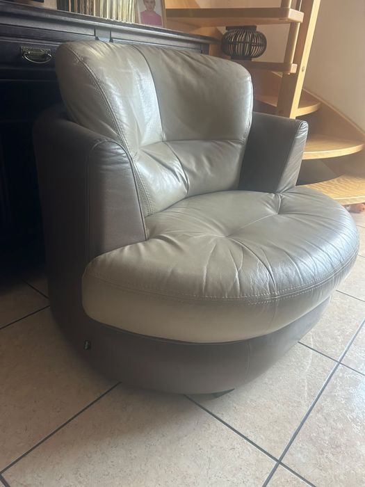 Sofa ze skóry,plus fotel do kompletu