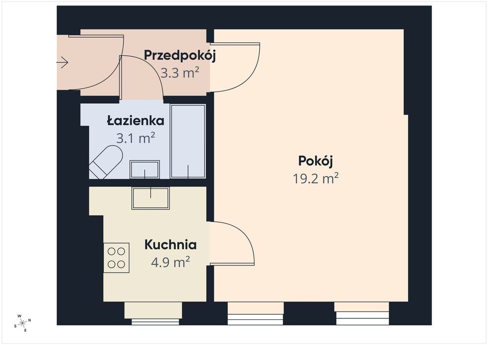 kawalerka z osobną kuchnią | blisko uczelnie - Widok 3
