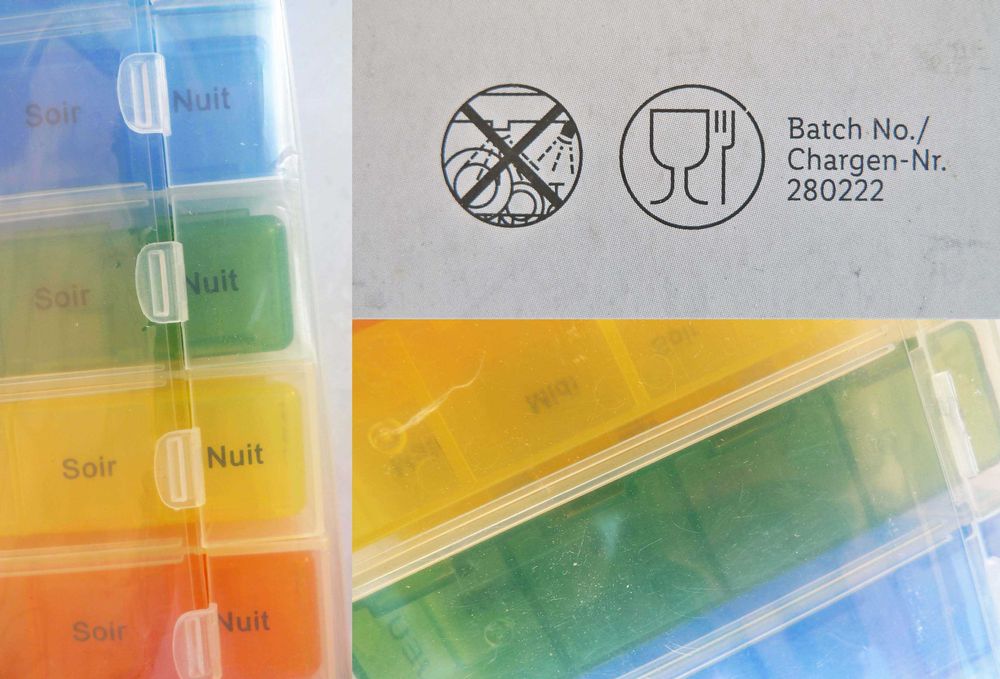 Pojemnik organizer na leki tabletki pigułki 7 dni tygodnia 4 pory dnia