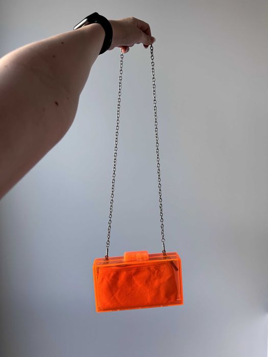 Сумка прозора помаранчева ZARA