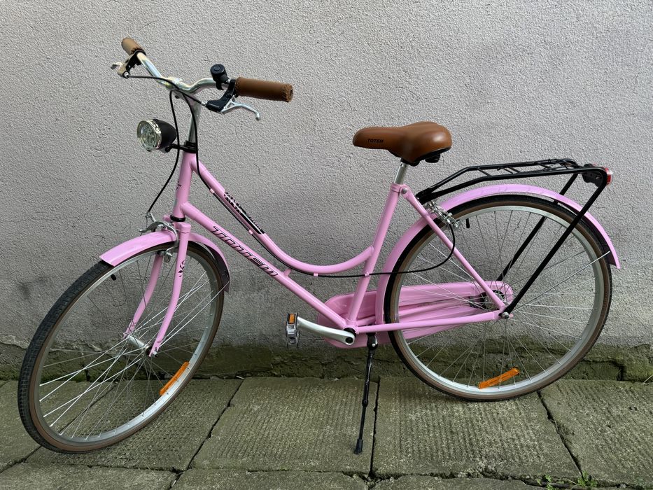 Rower miejski damski różowy