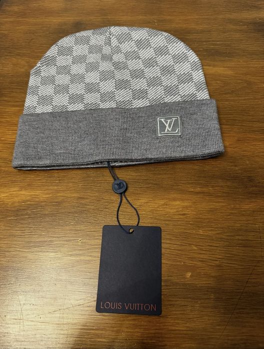 Czapka Zimowa Louis Vuitton LV Szara