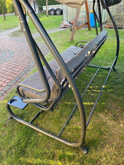 NOWA Huśtawka ogrodowa Daszek Regulowana do 300kg leżak 2w1 dla 4 osób