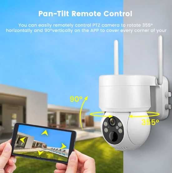 Câmara Vídeo Vigilância Solar/Bateria CCTV 100% Sem Fios WiFI (NOVO)