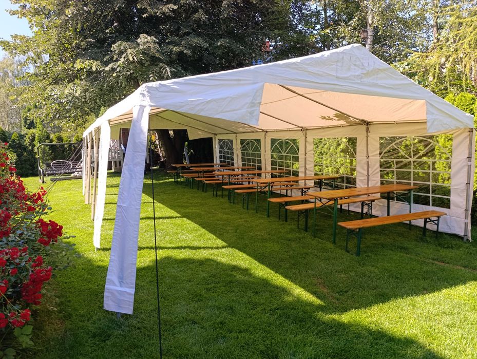 Namiot namioty gwiazda 12m jedno i dwu masztowy leżaki