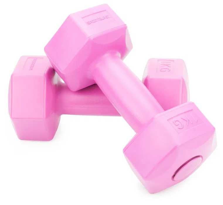 HANTLE 2x1kg hantelki CIĘŻARKI ZESTAW hantli bitumiczne 2kg KR