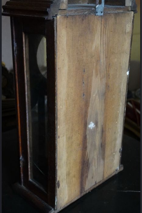 Zegar drewniany ścienny antyk zabytek wiszący nakręcany