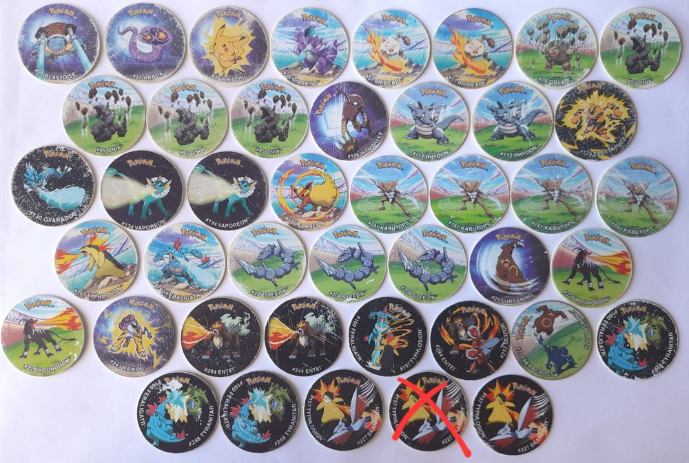 Tazos Pokemon League - venda a unidade