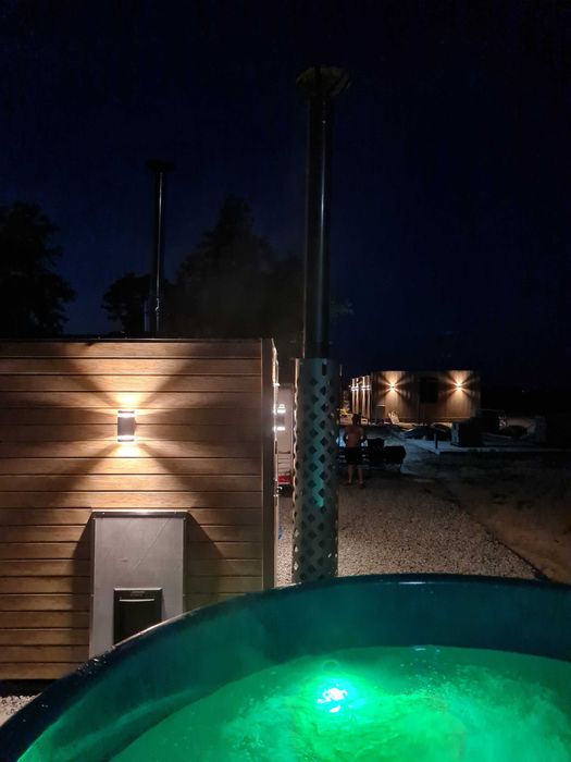 Powidz Domek domki z Sauną Jacuzzi Grill Pizza Ognisko