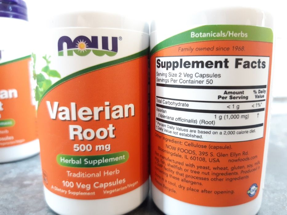 Now Foods, Valerian Root 500 мг (100 капс.), валериана, валеріана