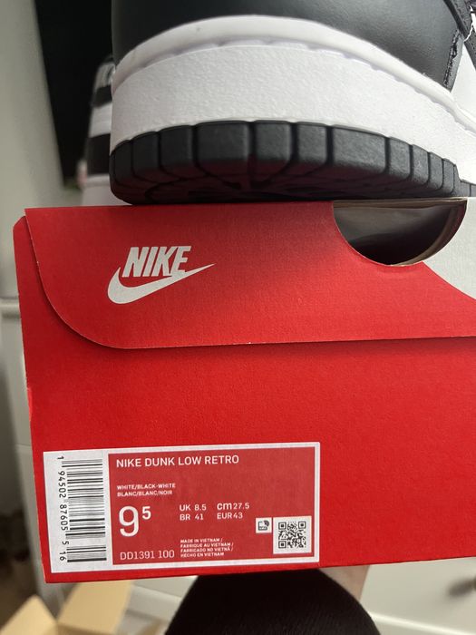 Buty Nike Dunk Low Black White Panda 43