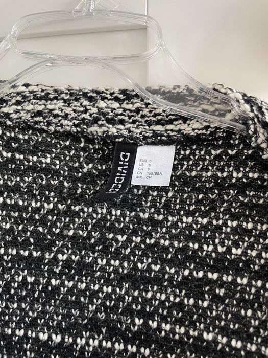 H&M melanzowa ramoneska marynarka boucle blezer s