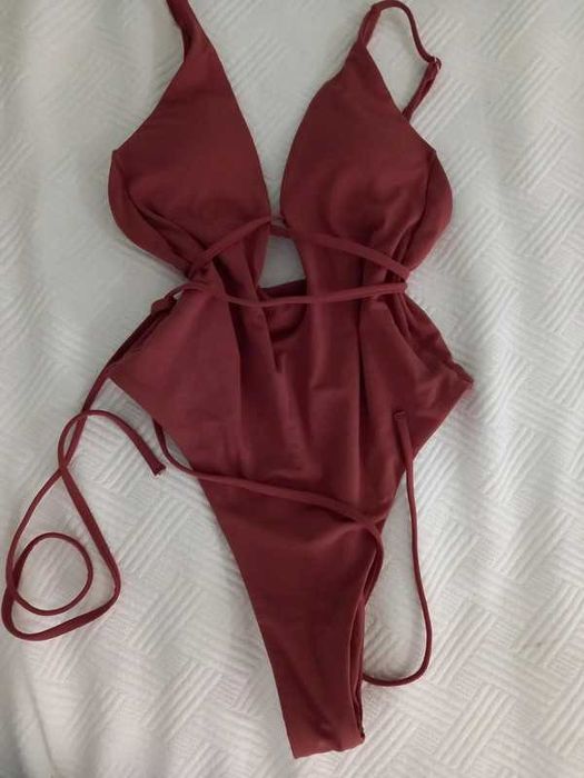 Fato de banho completo castanho nude