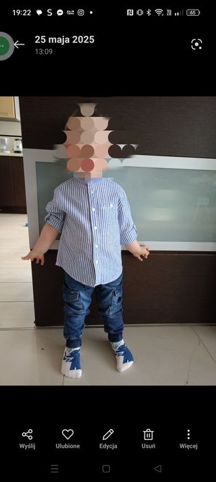 Koszula i jeansy chłopięce róż. 98