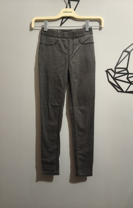 Spodnie jegginsy dziewczęce H&M 140