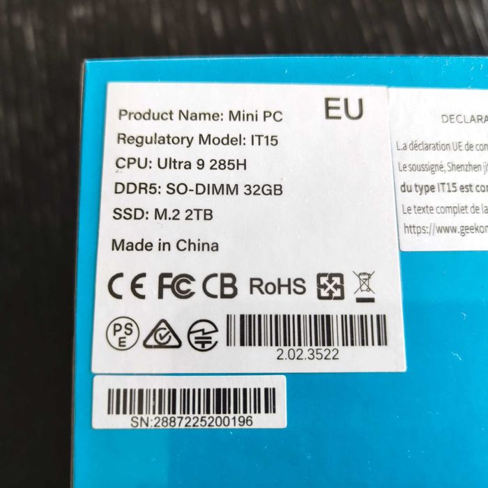 Mini PC GEEKOM IT15 series
