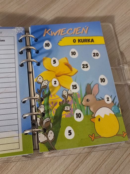 Wyzwanie 12 miesięcy wpinane do segregatora