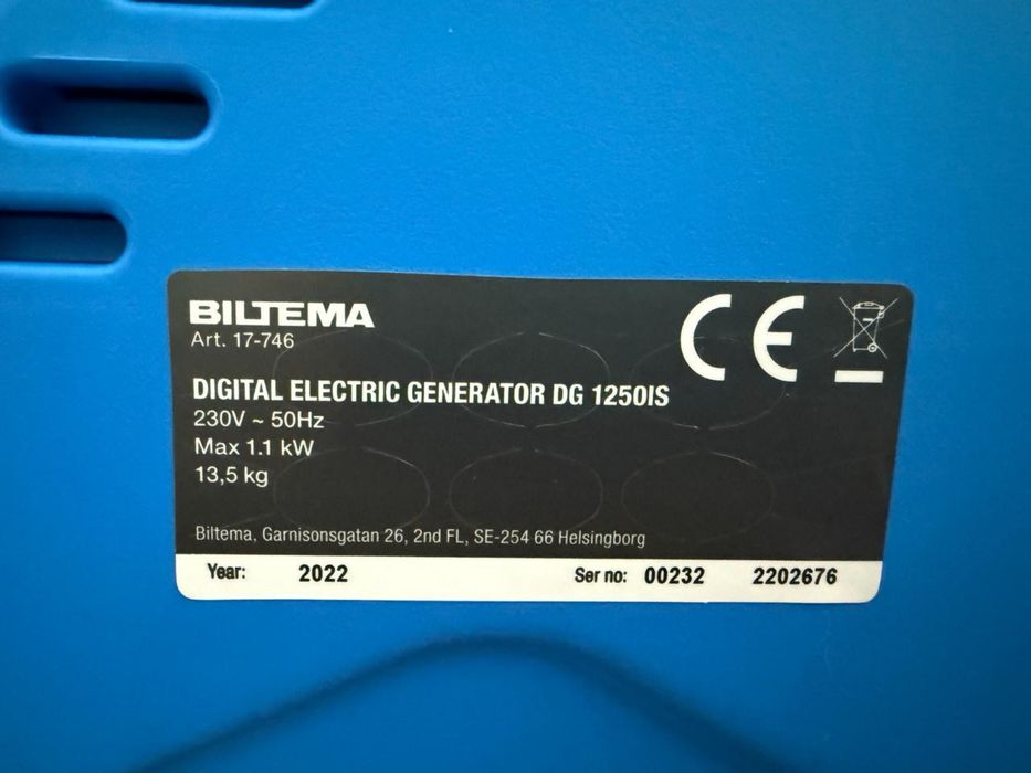 Новий інверторний генератор Biltema 1.1 кВт Швеція