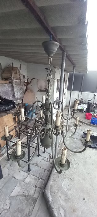 Candelabro/lustre antigo usado 12 lâmpadas