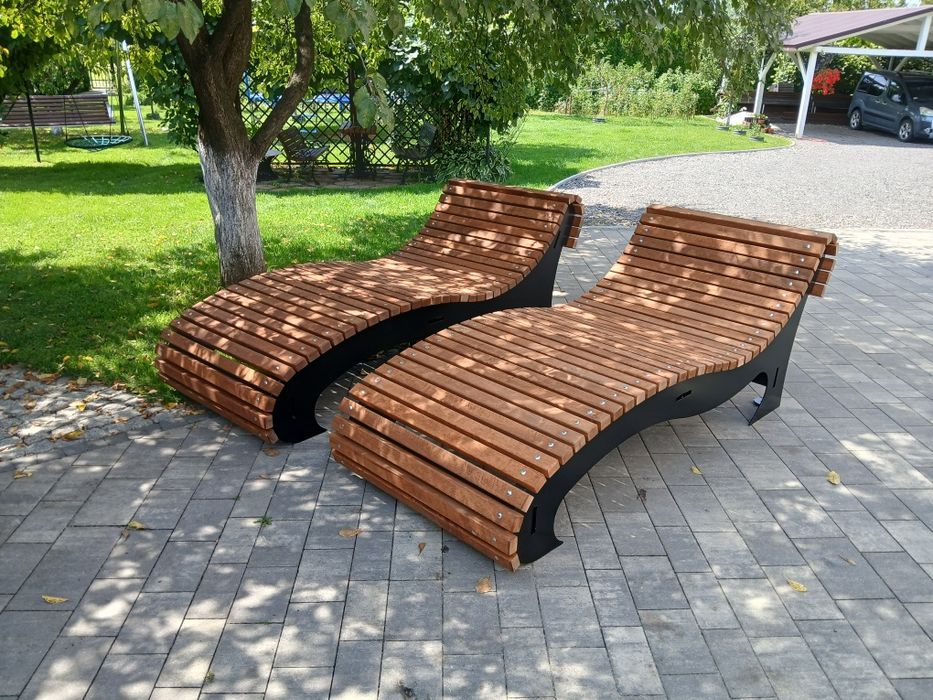 Leżaki ogrodowe  konstrukcja stalowa