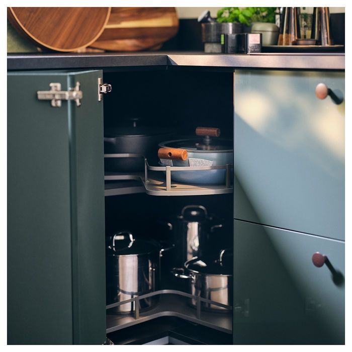 Prateleira giratória para armário de canto