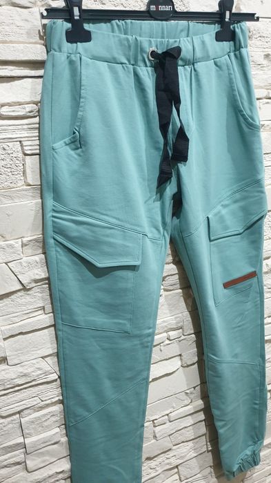 Dres damski styl i elegancja Megi bawełniany turecka jakość miętowy M