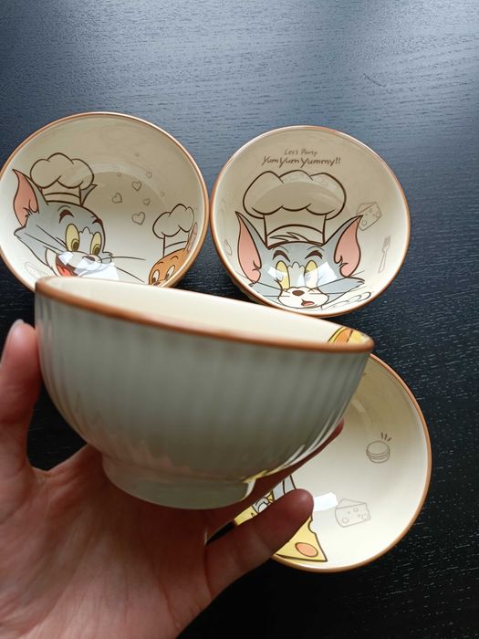 Zestaw 4 małych misek Tom & Jerry